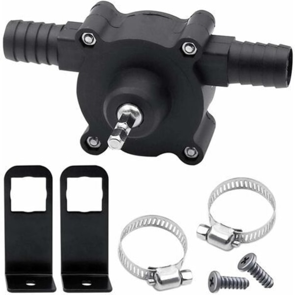 Vannpumpe for hage, mini bærbar selvpumpende vannpumpe elektrisk drillpumpe med 1/4\" skaft