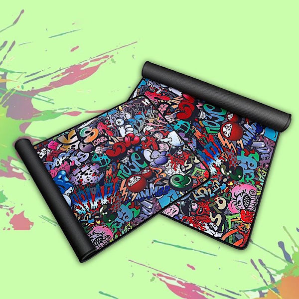 Gaming musematte med sydde kanter Skrivebordsunderlag for tastatur 90x40cm