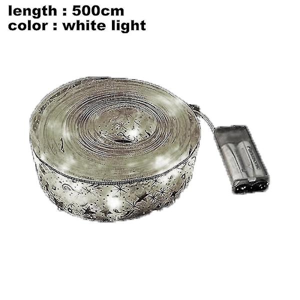 Led-valosarja - 50 lediä 5m - Joulukuuseen - Lämmin valo Kulta nauha