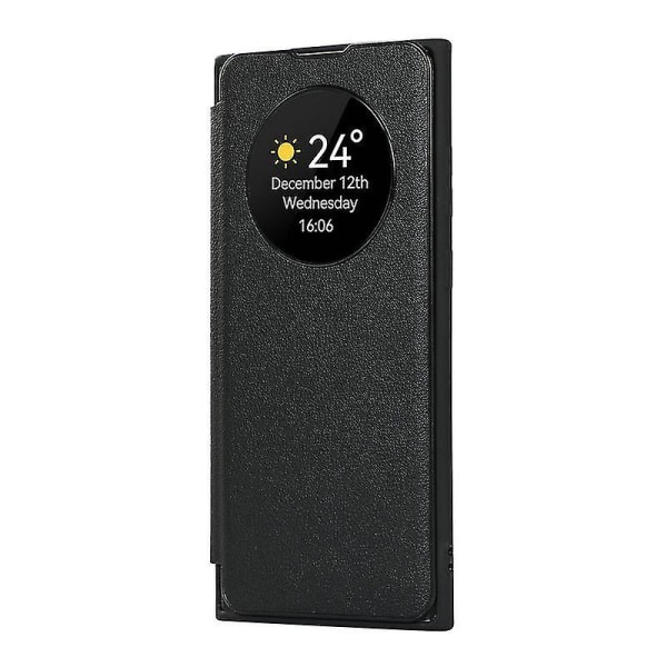 Smart Sleep/Wake Up Funktion Visningsvindue Premium Læder Flip Cover Til Samsung Galaxy S24 Ultra/s24 Plus/24 Med Kortlomme Stativ