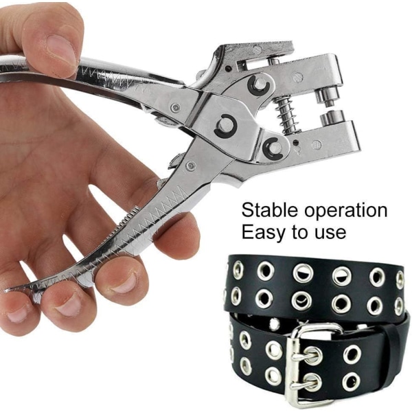 Raskaat teräsreiän lävistyspihdit 100 4 mm rautareiällä pressuille, vaatteille, käsitöille, romuille, reikien lävistykseen