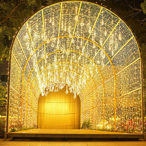 100M 600 LED-ljusslingor Utomhus Karneval Bröllop Inomhus Trädgård Belysning