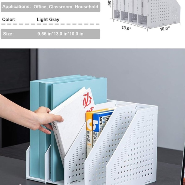 Magasinholder Foldbar Magasinholder Skrivebordsarrangør