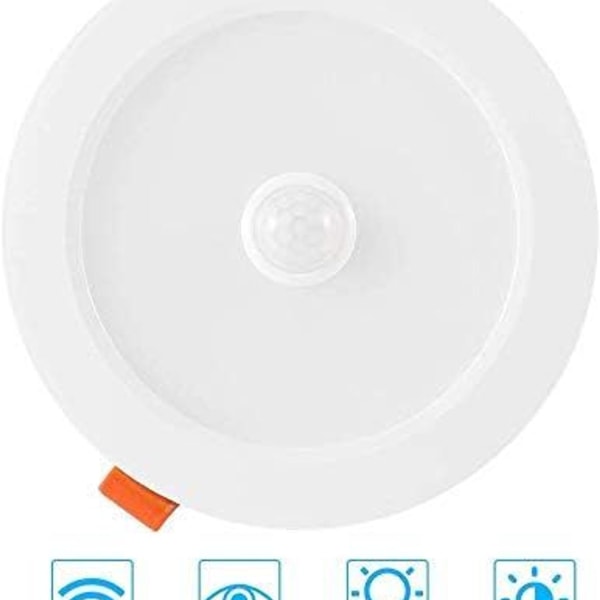 LED-innfelt spotlight, LED-innfelt spotlight, 12W, varm hvit, 3000K, menneskekropp,