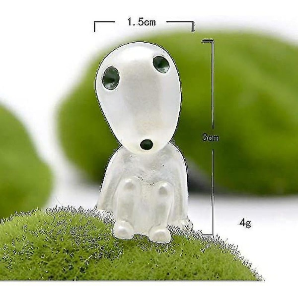 Resin Prinsesse Mononoke Lysende Træ Elf Elf Miniature Landskab