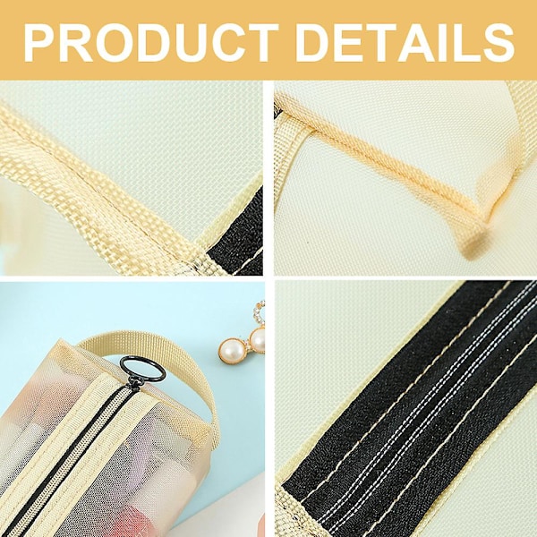 Mesh kosmetik taske, rejseartikler, toilettaske, lavet af nylon fortykket mesh
