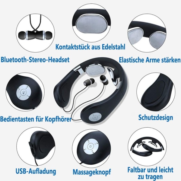 Multifunktionellt axel- och nackmassageinstrument, U-format intelligent