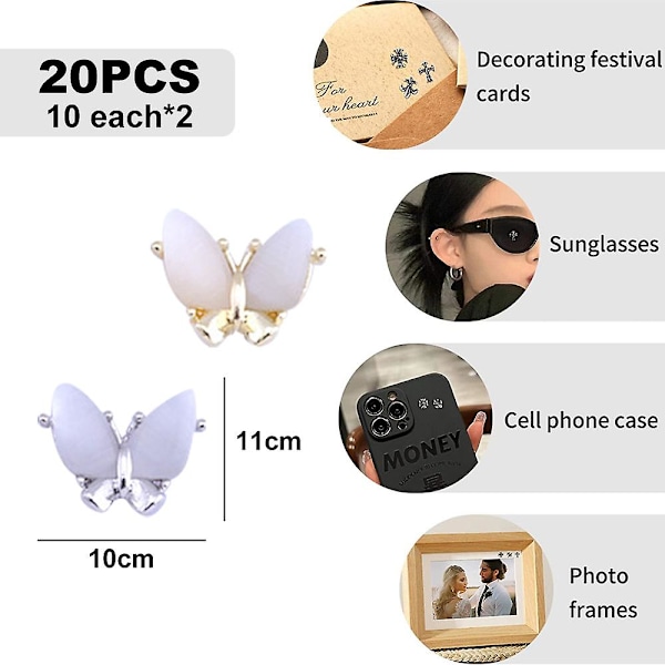 Nagelcharm, Legering Nagelstenar, Stenar För Nageldekoration, 1 Set Av 10, En Kombination
