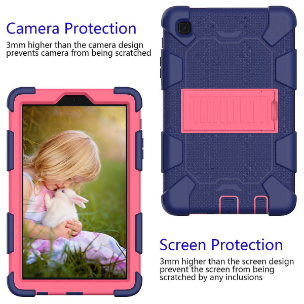 For Samsung Galaxy Tab A7 Lite 8.7-tommers Dual Color Silikon + Pc Tablet Etui Kickstand Støtsikkert Beskyttende Deksel