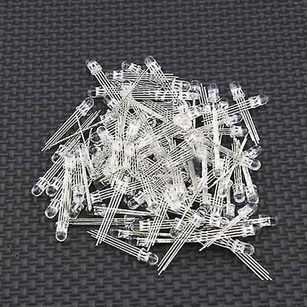 100 st 5 mm 4-stifts RGB LED gemensam anod röd grön blå