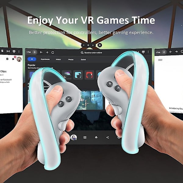 Ring Cover för 4 VR Touch Protector Grip Anti-bum Silic Ca