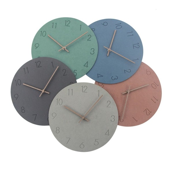Moderne veggklokke 29cm stille kvartsbevegelse for stue, kontor, soverom