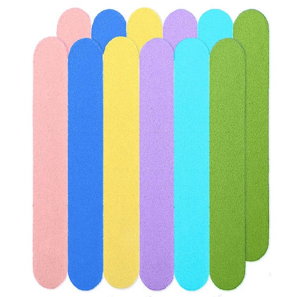 Sæt med 12 neglefile, 12,9x 1,2cm, Gruppe A, Multifarvet
