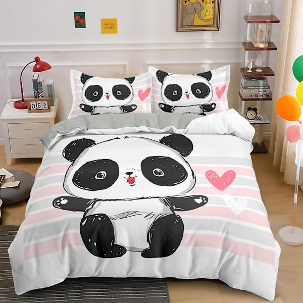 XM-17# 3D Panda Djur Söta Kit Påslakan Tre Delar Set Fyra Delar Set