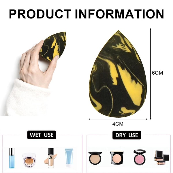 Dali Petrochemical Makeup Sponge, Soft Beauty Products, Foundation Powder Makeup Sponges, 2 Pcs.