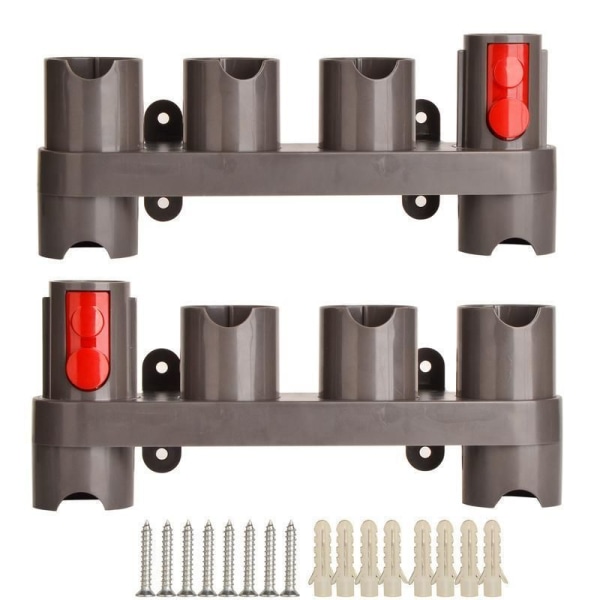 Pakke med 2 veggmonterte tilbehørsstativer for Dyson V7 V8 V10 V11 V15 støvsugertilbehør, D