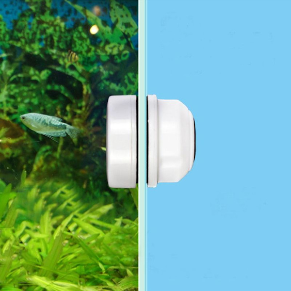 Akvariemagnetisk borste Akvarierengörare Mini Bärbar Vit
