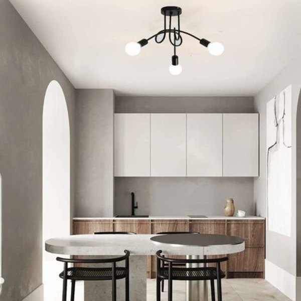 Moderni kattovalaisin, vintage rautaiset kattolamput E27, 3 valoa LED-kattokruunu keittiöön, ravintolaan, olohuoneeseen