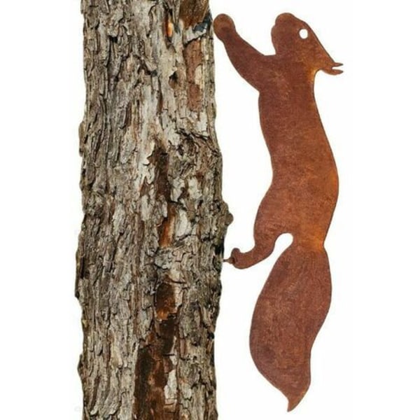 Orava - Metallipihakoriste - 30 cm - Luonnollinen ruosteen patina
