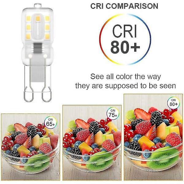 Høstkampanje, G9 LED-lampe, G9 LED 220v Naturlig hvit 3000k 3w Halogenlampe Tilsvarende 30w Halogenlampe 8 stk