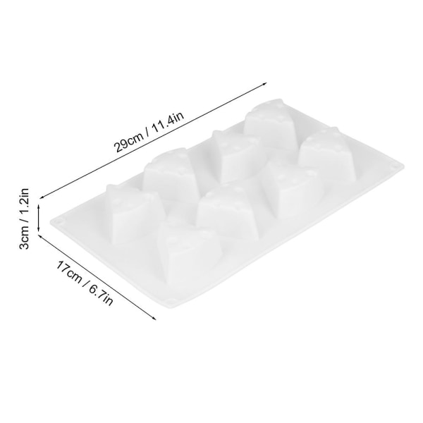 8 Cavity Cheese Cake Silicone Mold Diy Baking Nonstick Mousse Chocolate Cookies Pastry Dessert Mould