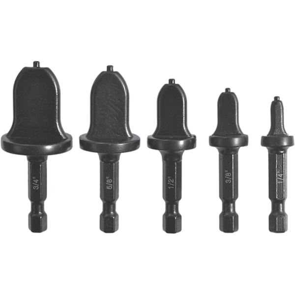 Putkenlaajennin - 5 kpl kuusiovarren putkenlaajennussarja, tarkkuuskupariputken porakone, kiertotyökalu 1/4\" 3/8\" 1/2\" 5/8\" 3/4\" laajennuskoko