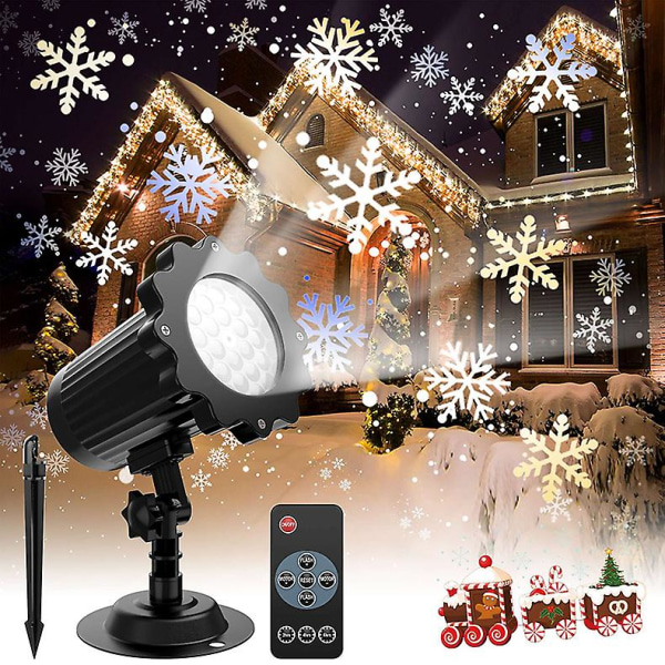 LED-projektor Jul, Snöflinga Projektor Ljus Projektorlampa
