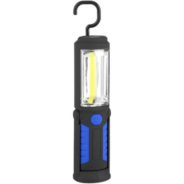 Ladattava LED-työvalo magneettisella LED-taskulamppulampulla 2200mAh COB LED 650Lm autotalliin, työpajaan, retkeilyyn, tee-se-itse-töihin (sininen)