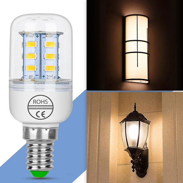 Led-maissilamppu, korkea kirkkaus 3000k/6500k E14 Cri 70+ välkkymätön keittiön valopolttimo - 3 kpl