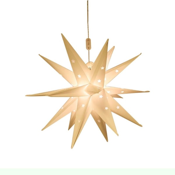 3D stjernelys 45 cm inkludert kabel LED-lampe juledekorasjon batterirom
