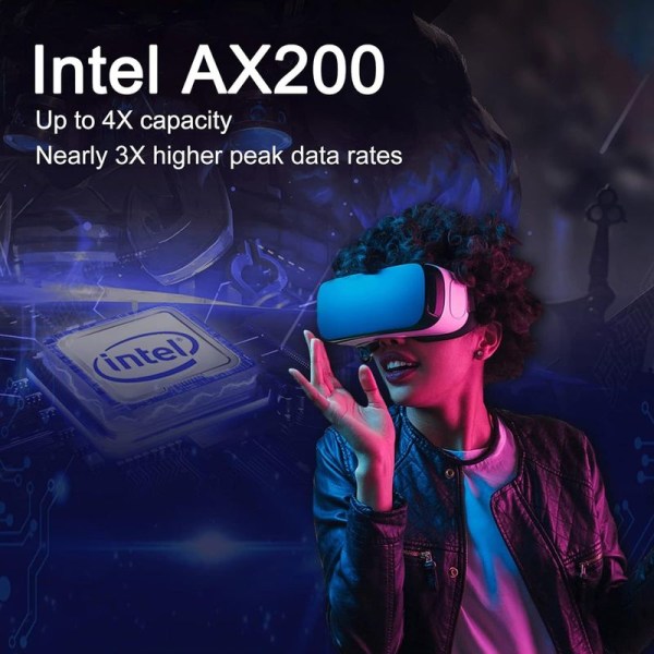 WiFi 6-kort Bluetooth 5.1 AX 3000 Mbit/s AX200 Dualband