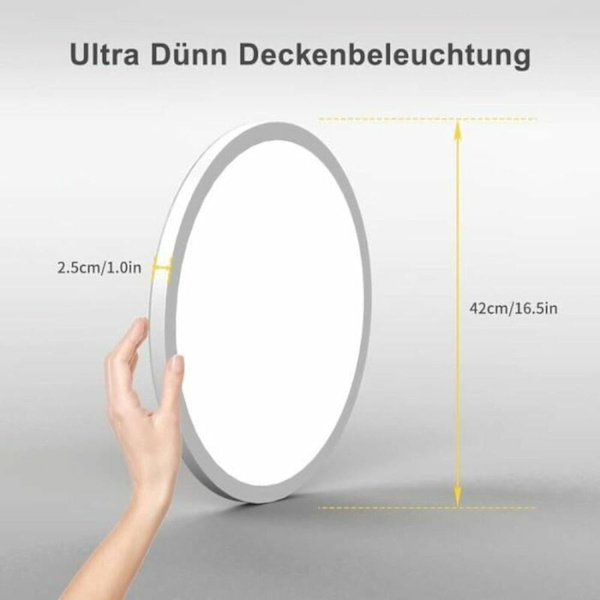 Himmennettävä LED-kattovalaisin 24W 2200LM Pyöreä kattovalaisin kaukosäätimellä säädettävä