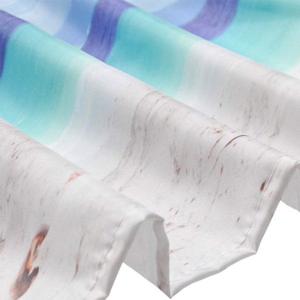 Bruseforhæng Ocean Blå 150x180cm Delfin Bruseforhæng med Kroge, Vandafvisende Polyester Anti-skimmel Badeværelse