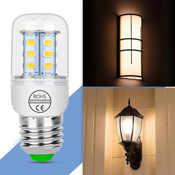 Superlys og effektiv LED-pære E27 Cri 70+ 3000k/6500k Majslampe til hjemmebrug - 3 stk.