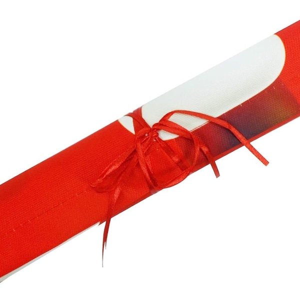 Iloista Joulua -verandamerkki, jossa joulupukki ja lumiukko roikkuvat bannereissa Holida