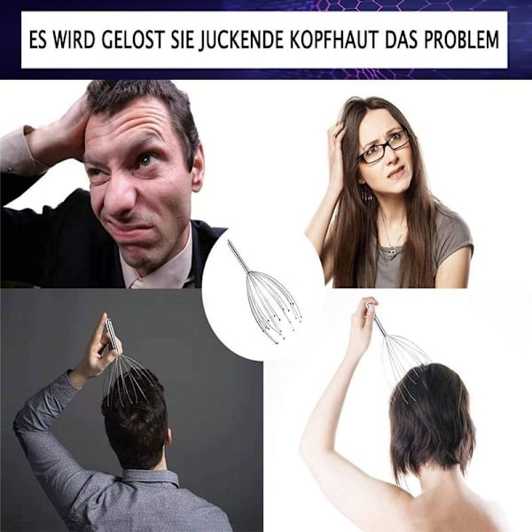 Huvudmassageapparat med förbättrat koncept [2020] - huvudkliare med 20 fingrar - Id