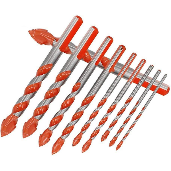 10 stk Multifunksjonell Shank Tungsten Carbide Borsett Ultimate Punch Sets Metall Betong Mur Glass Bor