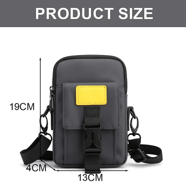 Ny herr väska messenger väska utomhus nylon herr axelväska mode mobiltelefon väska bröstväska