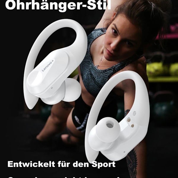 Bluetooth 5.3 -kuulokkeet urheiluun, langattomat nappikuulokkeet, korvakoukkukuulokkeet