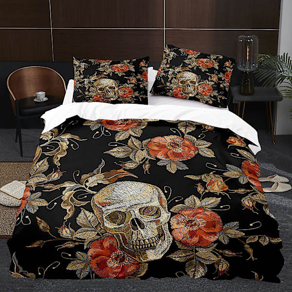 Skeleton K20# Luuranko vuodevaatteet Peitto Päällinen Luuranko Kolmiosainen sarja 3d Digitaalinen