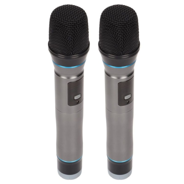Trådlös UHF-mikrofon med dubbla handhållna mikrofoner