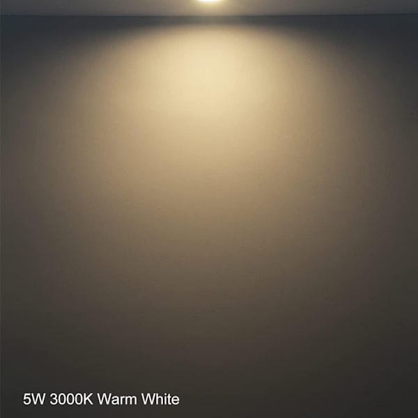 Sats med 4 LED infällda taklampor IP65 vattentät 5W varmvit rund infälld spotlight K