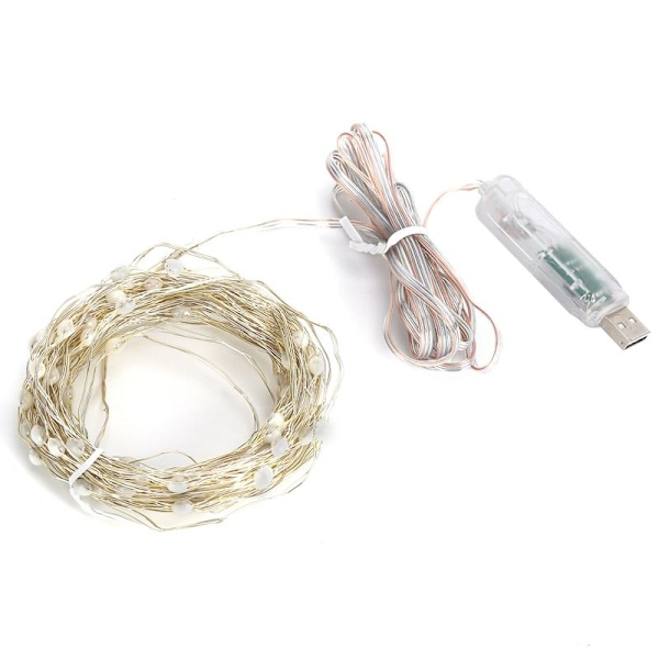 12m/39,4ft 100LED USB Koppartrådsljus 16 Färger Fjärrkontroll