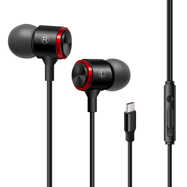Typ-C-hörlurar, USB-hörlurar med HiFi-stereo och mikrofon