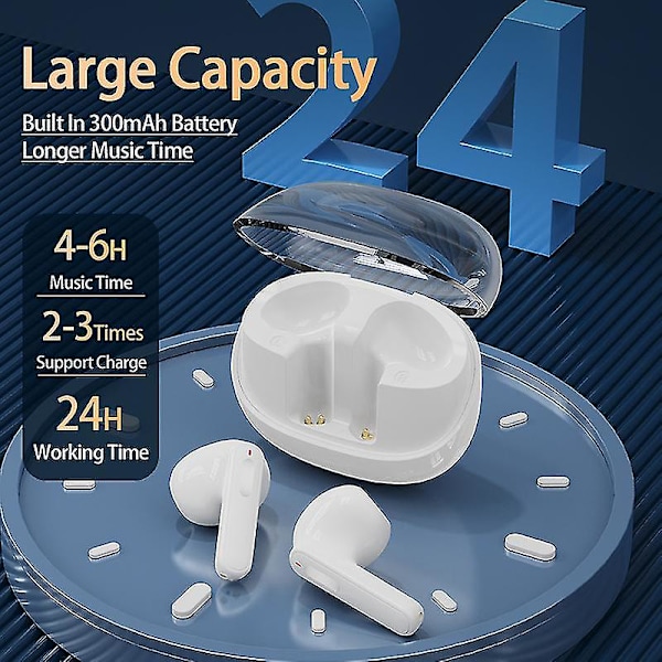 In-ear trådbundna hörlurar Subwoofer Stereo Bass Hörlurar Headset Med Mikrofon För Telefon (blå)