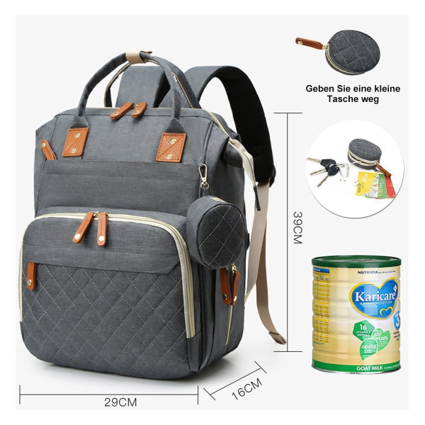 Skötväska baby med flera fack, vattentät, multifunktionell handväska