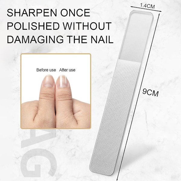 Set med 4 nagelverktyg, stål, rosa