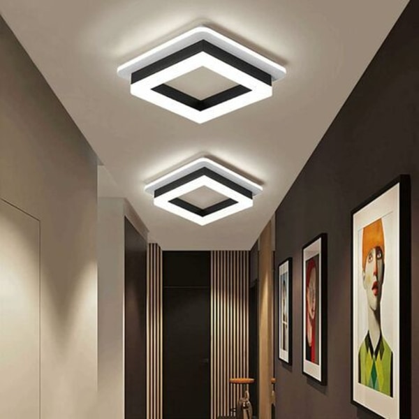 24W LED-taklampe, akryl taklampe, moderne LED-taklampe for stue, soverom, kjøkken, gang 6000K (kaldt hvitt lys)