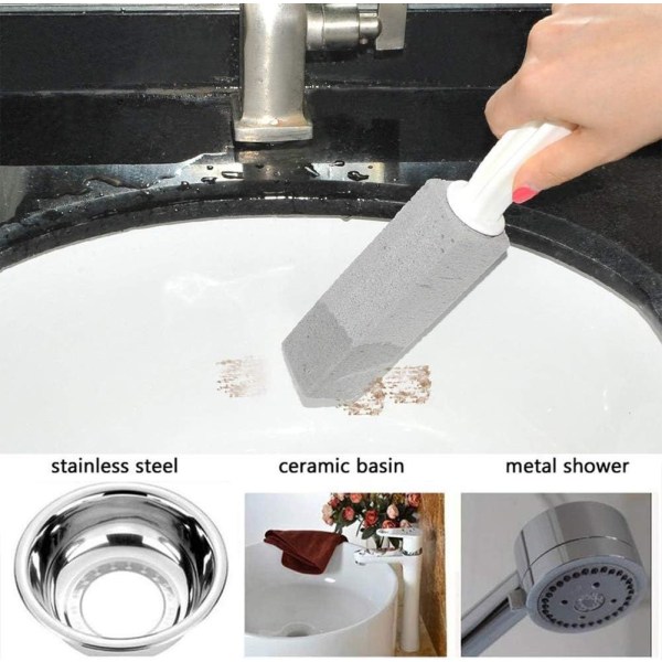 PCS hohkakivipuhdistusharja kahvalla Cleaning Block WC-harjan puhdistusaine keittiöön/grilliin/kylpyamme/wc-suoli/allas