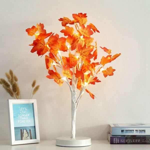 24 LED 4,5V 3W Kunstig Maple Leaf Design Fairy Tree